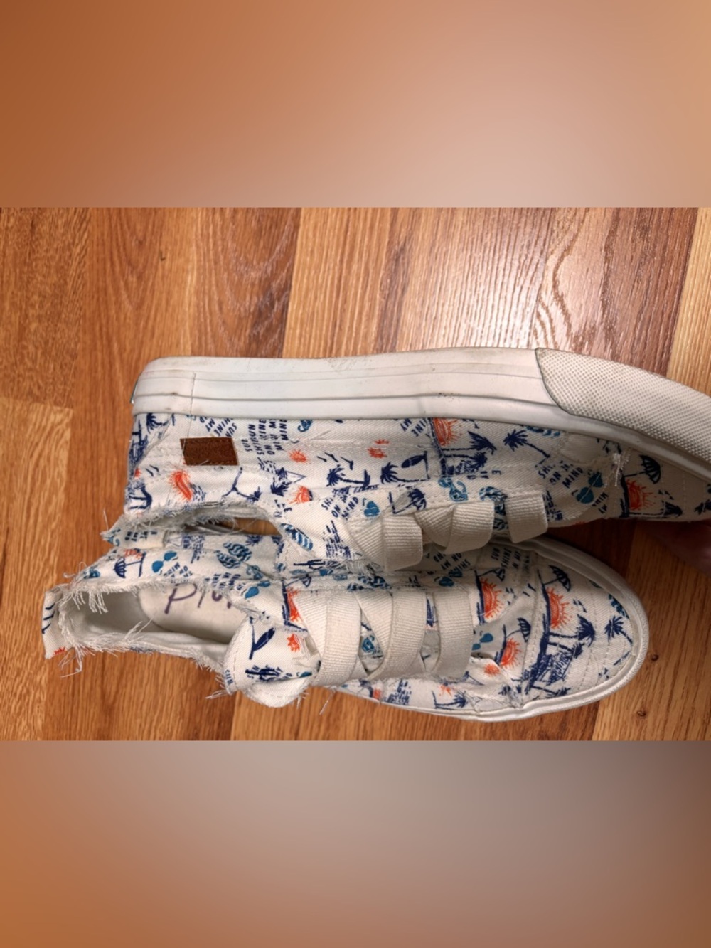Blowfish Malibu Marley 4 Earth Slip-Ons Palm Tree Women’s size 9.5 - Picture 3 of 7